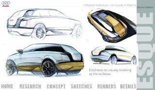 Audi ESQUE by Chezhian Natarajan : Ideation Sketches 