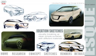 Audi ESQUE by Chezhian Natarajan : Ideation Sketches 