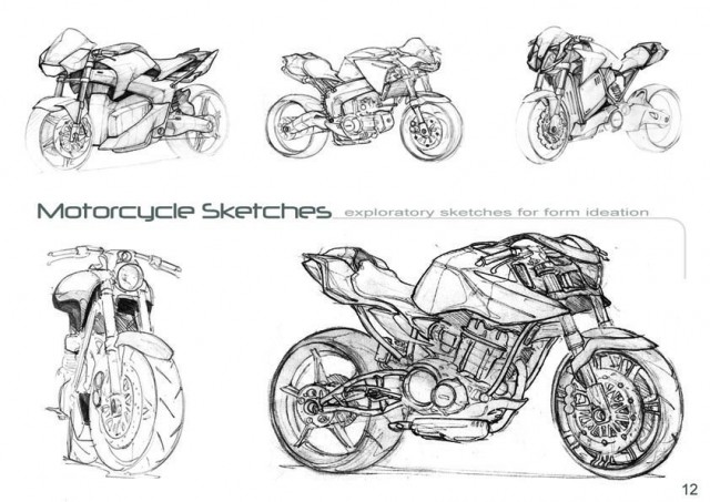 Motorcycle Sketches by Chezhian Natarajan 