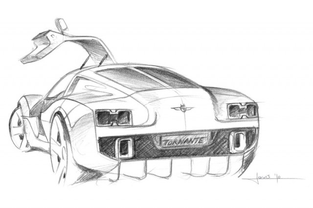 Gumpert Tornante by Touring Design Sketches Gull Wing Door