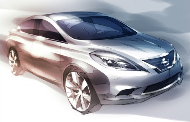 Nissan Global Sedan Sunny/Versa Indian Launch Design Sketches