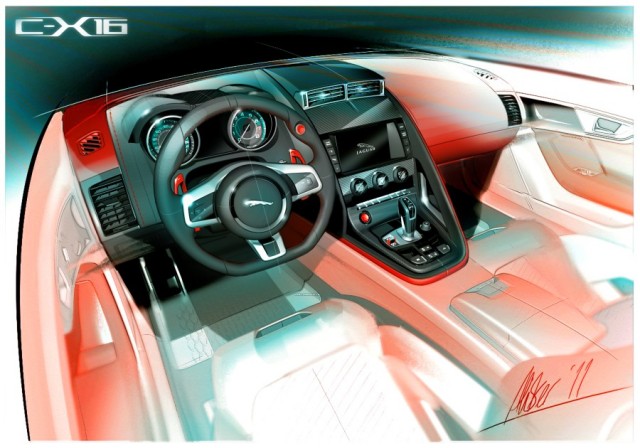 Jaguar C-X16 Design Sketches : Interior