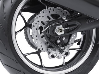 2012 Kawasaki Ninja ZX-14R :  Single 250mm petal disc with twin-piston caliper