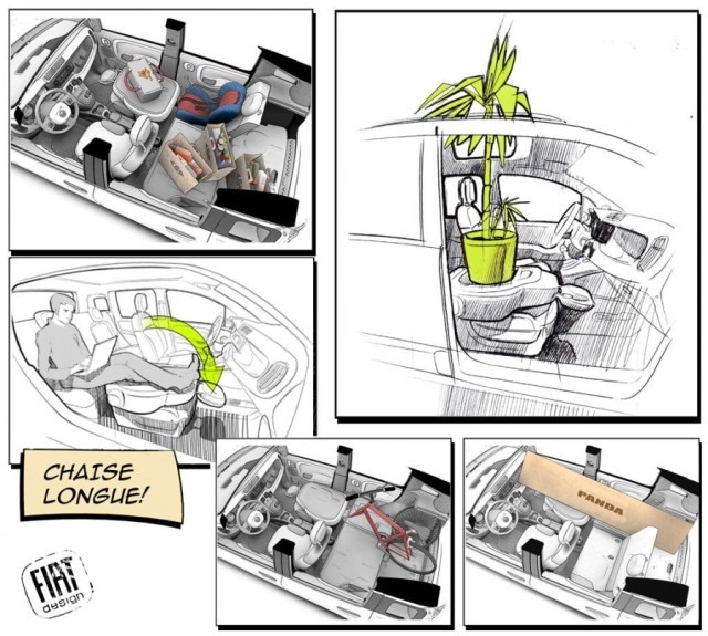 Fiat Nuova Panda : Modular Interior Space offers various configurations