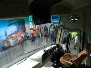 AMW Magnus at the Auto Expo 2012 : Interior, with LCD Display