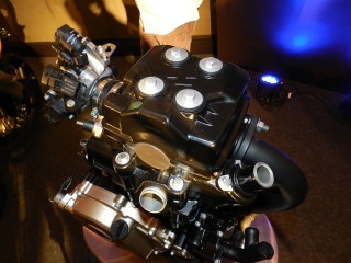 Bajaj Pulsar 200 NS engine on display at the unveiling : Top View