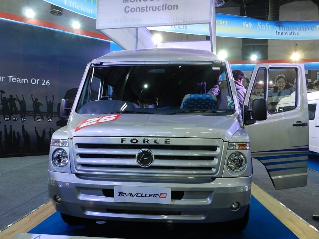 Force Motors Traveller-26 at the 11th Auto Expo, 2012 : Front 