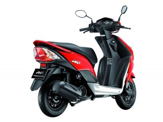 2012 New Honda Dio in Sports Red: Rear 3/4