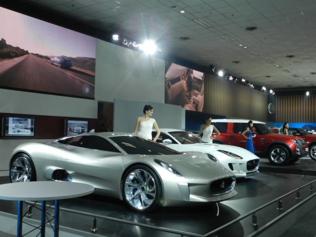 Jaguar C-X75 and C-X16 at the 11th Auto Expo 2012