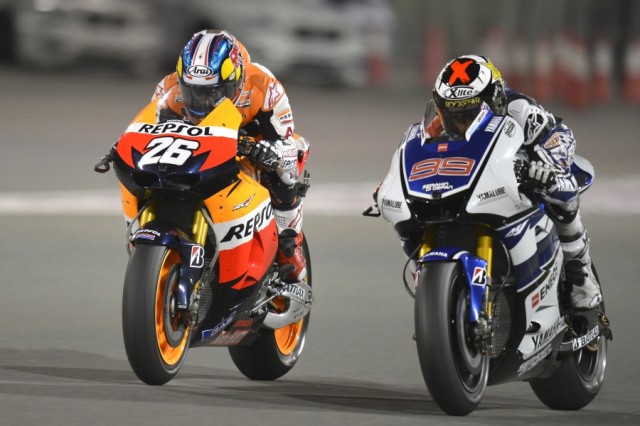 MotoGP 2012 : Jorge Lorenzo, Yamaha Factory Racing, Dani Pedrosa  at the Qatar Grand Prix Race (Photo 01)
