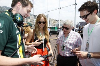 Jennifer Lawrence Roger Hoult Nicholas Hoult Tony Fernandes Caterham F1 Team 2012 Formula 1 Monaco Grand Prix 04