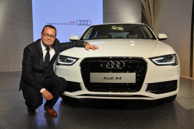 Michael Perschke. Head. Audi India at the launch of the New Audi A4 in Mumbai