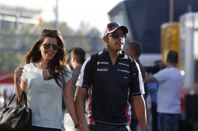 Pastor Maldonado, Williams F1 Team with his girlfriend at the Formula 1 2012 Spanish Grand Prix Qualifying 06