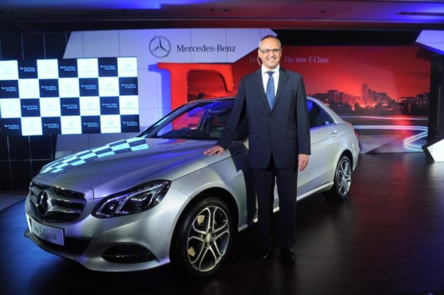 r. Eberhard Kern, MD& CEO Mercedez Benz India at the launch of new E-Class