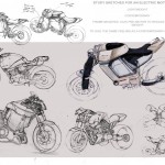 Study Sketches for an Electric Motorcycle by Chezhian Natarajan