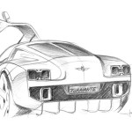 Gumpert Tornante by Touring Design Sketches Gull Wing Door