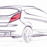 Ford Verve Design Sketch Rear 3/4