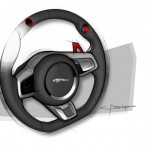 Jaguar C-X16 Design Sketches : Steering Wheel