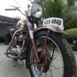 Muthukumar's 1954 BSA C11G at B&QRest Garage, Coimbatore