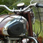 Muthukumar's 1954 BSA C11G at B&QRest Garage, Coimbatore