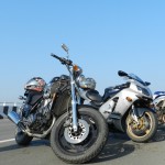 Yamaha V-Max, '04 Kawasaki ZX-12R and the '01 Yamaha R1