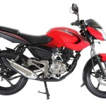 Bajaj Pulsar 135LS Passion Red : New Decals for 2012, Side View