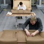 BMW 6 Series Gran Coupe : Work on the seat surface and backrest of the rear seats of the BMW 6 Series Gran Coupe: Andreas Schinner, foreground, und Petra Aigner, both Form Finding