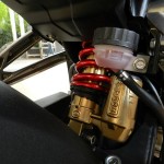 2012 Bajaj Pulsar 200NS : Nitrox Monoshock with the piggybacking gas cannister at the Rear