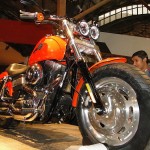 Harley Davidson Fat Bob at the Auto Expo 2012 : Front