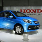 Honda 'Energetic Blue' Brio at the Auto Expo 2012 : Front 3/4