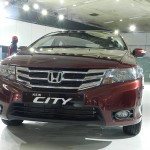 Honda 'Carnelian Red Pearl' City at the Auto Expo 2012 : Front