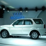 Tata Motors New Safari Storme : White, Side