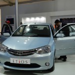 Toyota Etios at the 11th Auto Expo 2012