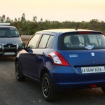 2011 New Maruti Suzuki Swift : Rear, Eeco in the distance