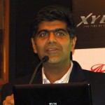 Mr. Vjay Nakra, VP Automotive Division at the 2012 Mahindra Xylo face lift at Bangalore