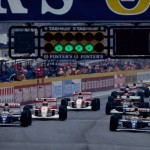 1993 - Imola (Italy) - Formula One - San Marino Grand Prix : Damon Hill and Alain Prost at the starting grid.