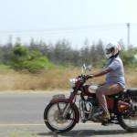 Selva on his Royal Enfield Classic 350