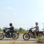 Saurabh on the Bullet Electra and Selva on the Classic 350