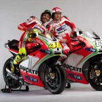 Valentino Rossi and Nicky Hayden on the Ducati Desmosedici GP12