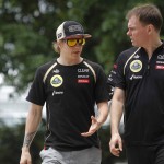 Kimi Raikkonen and Alan Permane, Trackside Operations Director, Lotus F1