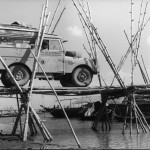 1955 First Overland Expedition : Series 1 Land Rover in the Brahmaputra Jetty