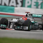 Michael Schumacher at the F1 2012 Malaysian Grand Prix : Race Day
