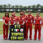 Scuderia Ferrari pay tribute the memory of Marco Simoncelli during the F1 2012 Malaysian Grand Prix weekend. 'Sic, Sempre Con Noi' -' Sic, always with us'