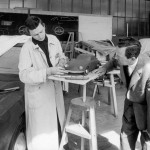 Ferry and Ferdinand Alexander Porsche in the Design Studio : 1969