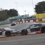 Belgian Audi Club WRT Team scrape at the 2nd round of the 2012 FIA GT1 World Championship at Zolder Belgium