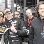 Matt Halliday, Mike Parisy, Exim Bank China Team and Series promoter Stephane Ratel : 2012 FIA GT1 World Championship : Zolder, Belgium