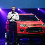 Joe Hinrichs, president, Ford Asia Pacific and Africa, with the all-new EcoSport, a compact and fuel-efficient urban SUV.