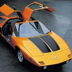 Mercedes-Benz research car C 111-II with four-rotor Wankel engine, 1970 : Gullwing Door, from top