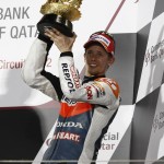 MotoGP 2012 : Casey Stoner , Second On Podium, Repsol Honda Team Qatar Grand Prix Race