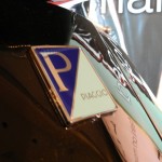 Piaggio badge on the Vespa